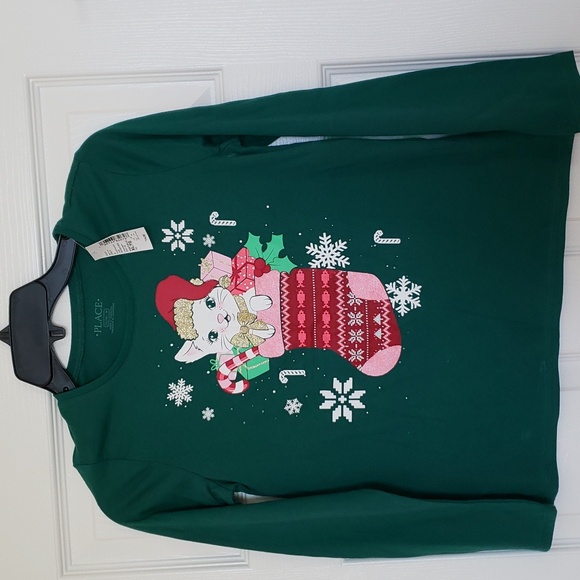 NEW "The Children's Place" Christmas Top - Picture 1 of 6